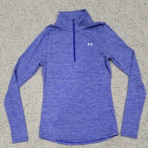 Under Armour Heathered Blue Quarter-Zip Pullover